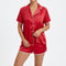 Conjunto de pijama em cetim com debrum Hortense