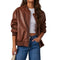 Oversized Oiartza leather bomber jacket