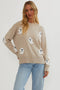 Damski sweter z dzianiny z dekoltem w łódkę | Elegancki sweter z długimi rękawami