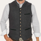 Traditionel vest til mænd, uldblanding, traditionelt design