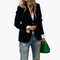Single-breasted velvet jacket for women