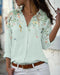 FrenchFleur - Long-sleeve blouse with autumn floral print