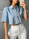 Chemise en Jean Courte Femme Casual Été