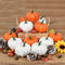 Decorazione 12 pezzi foglie di acero e zucca autunnale