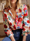 Blouse boho Vienna rouge à fleurs coupe élégante look romantique automne