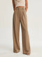 Pantalón de traje de cintura alta y pierna ancha
