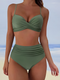 Tvådelad bikini för kvinnor, elegant, smickrande skärning, bekvämt stöd