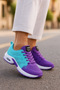 Chaussures de sport femme en maille respirante violettes