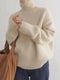 Maglione dolcevita chic e morbido in lino per l'inverno
