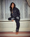 Two-piece denim set with denim jacket and long pants - Ladies