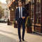 Elegant men's suit with a comfortable fit suitable for formal occasions