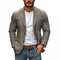 Men's slim-fit linen Colbert with notch lapel - Lightweight cotton and linen blazer for autumn
