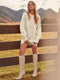 Robe-pull en maille torsadée pour femme – Mini-robe en maille, coupe ample, manches longues