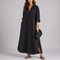 Vestido camisero largo informal de lino – Ligero y elegante