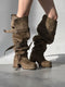 Botas altas multiposición con hebillas ajustables