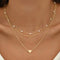 Lily | 3-layer gold and silver necklace with heart or cross pendant