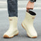 Botas de trabajo impermeables de caucho beige para hombres