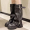 Botines western para mujer con tacón grueso y fácil de poner