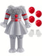 Disfraz de payaso de Halloween - Vestido de estilo victoriano con volantes