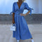 Vera - Long autumn denim dress