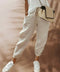 Casual pants for women - elastic waist - drawstring - lightweight and casual clothing