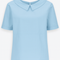 Classic solid color cotton and linen top for autumn