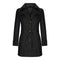 Trench coat for ladies with buttons - Autumn coat with collar