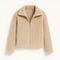 Long fleece jacket with stand-up collar for women | Autumn Collection Isabelle