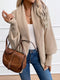 Elegant long-sleeve cashmere cardigan for women, perfect for autumn