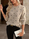 Camisola de bolinhas Zara: casual e elegante para mulher no outono e inverno