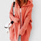 Gilet lungo con cappuccio da donna