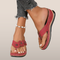Pantofole da donna con fiori - suola rialzata - suola confortevole