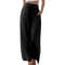 Pantalon femme en lin et coton élégant taille haute style raffiné