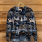 Pull Ugly Christmas pour femmes - Sweatshirt drôle de chat et de père Noël