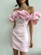 FrenchMadison | Satin dress with autumn ruffles