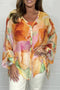 Blouse Femme en Mousseline Imprimée Colorée Casual| Γυναικεία casual μπλούζα από πολύχρωμο μουσελίνα με σχέδιο