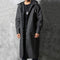 Long hooded raincoat for men