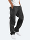 Men's cargo pants with side pockets, relaxed fit