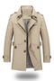 Classic trench coat with lapel collar