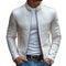 Kairos | Chaqueta de cuero para hombre con diseño de piedra, corte entallado y forro cálido para otoño