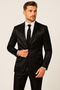 Men's two-piece formal suit - options in purple, red, and black
