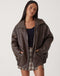 Oversized og elegant læderjakke - behagelig og trendy til hverdag