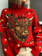 Pull de Noël pour femme avec motif de vache des Highlands | Pull festif en maille à col roulé | Tricot fantaisie pour les fêtes | Haut d'hiver à manches longues