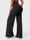 High-waisted flared pants – Straight stretch fit hugging the hips